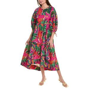 FARM Rio Painted Toucans Midi Dress